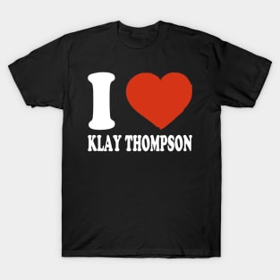 Graphic I Love Klay Personalized Name Sports T-Shirt